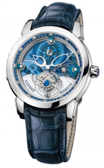 Review Best Ulysse Nardin Royal Blue Tourbillon Platinum 799-82 watches sale